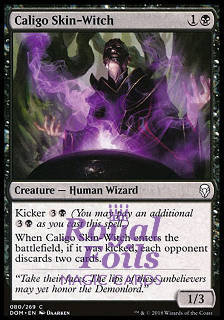 Caligo Skin-Witch 4x FOIL DOM MTG Dominaria Common MINT black Caligo Skin-Witch 4x FOIL DOM MTG Dominaria Common MINT black