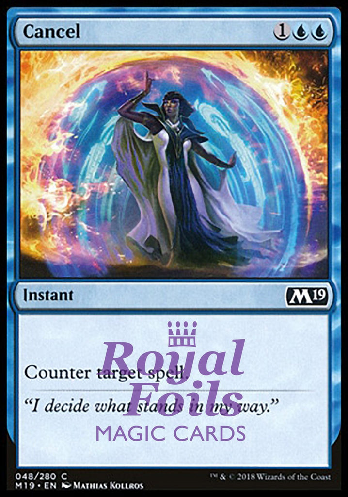**4x FOIL Cancel** M19 MTG Core Set 2019 Common MINT blue **4x FOIL Cancel** M19 MTG Core Set 2019 Common MINT blue
