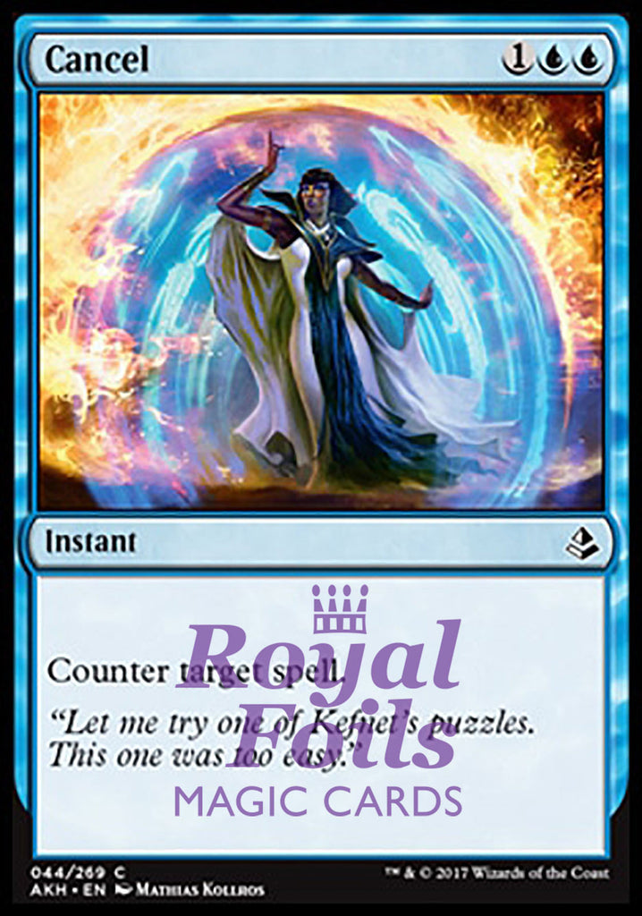 Cancel 4x FOIL AKH MTG Amonkhet Common MINT blue Cancel 4x FOIL AKH MTG Amonkhet Common MINT blue