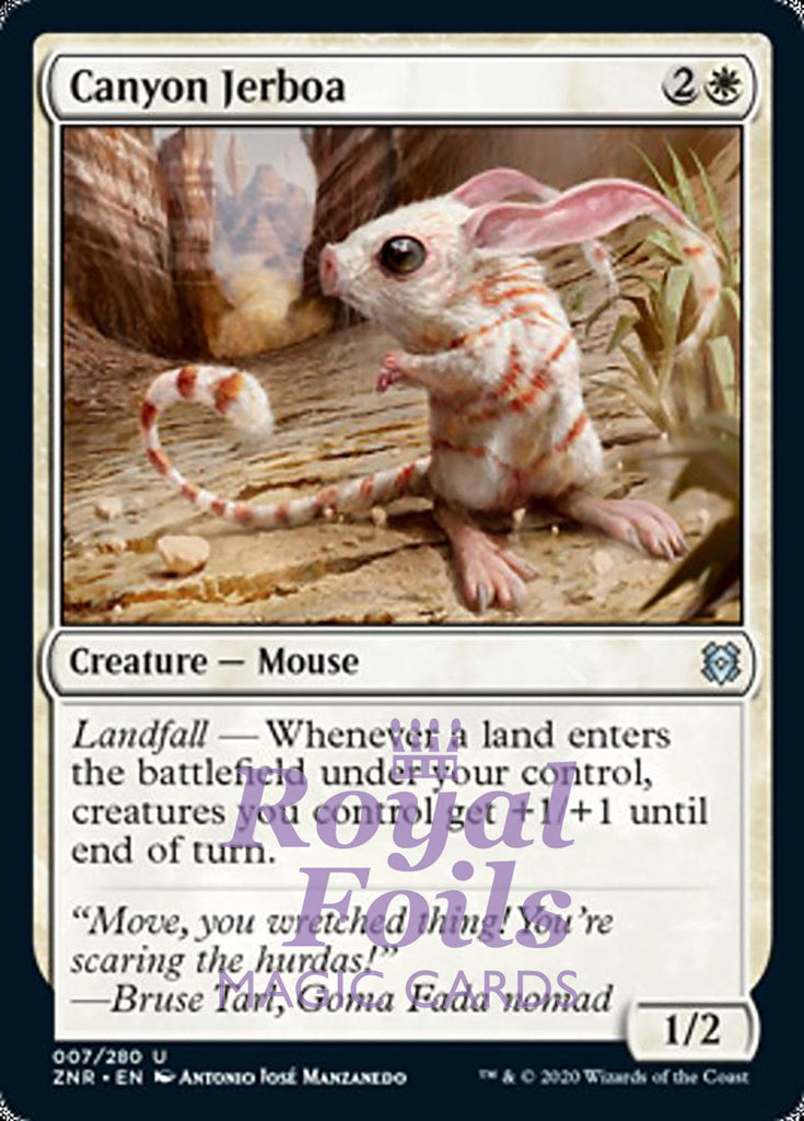 **4x FOIL Canyon Jerboa** ZNR MTG Zendikar Rising Uncommon MINT white **4x FOIL Canyon Jerboa** ZNR MTG Zendikar Rising Uncommon MINT white