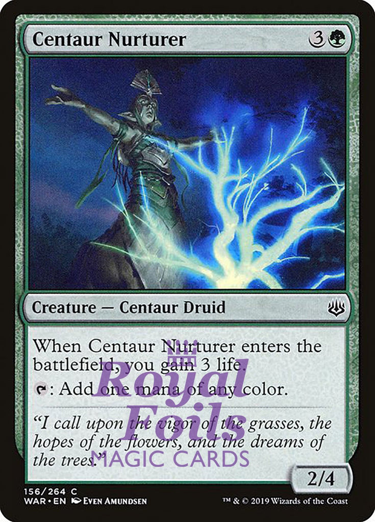 Centaur Nurturer 3x FOIL WAR MTG War of the Spark Common MINT green Centaur Nurturer 3x FOIL WAR MTG War of the Spark Common MINT green