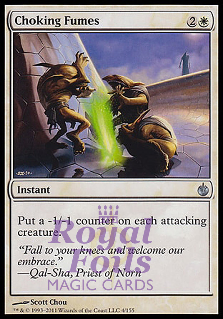 Choking Fumes 2x FOIL MBS MTG Mirrodin Besieged Uncommon MINT white Choking Fumes 2x FOIL MBS MTG Mirrodin Besieged Uncommon MINT white