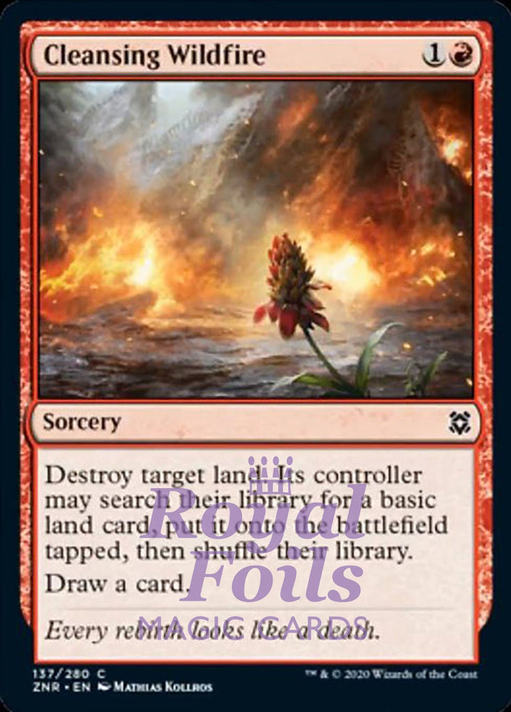 **2x FOIL Cleansing Wildfire** ZNR MTG Zendikar Rising Common MINT red **2x FOIL Cleansing Wildfire** ZNR MTG Zendikar Rising Common MINT red