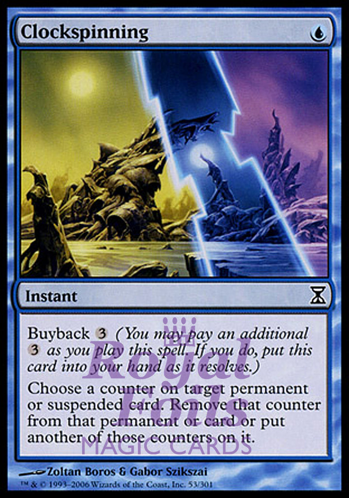 Clockspinning 1x FOIL TSP MTG Time Spiral Common MINT blue Clockspinning 1x FOIL TSP MTG Time Spiral Common MINT blue