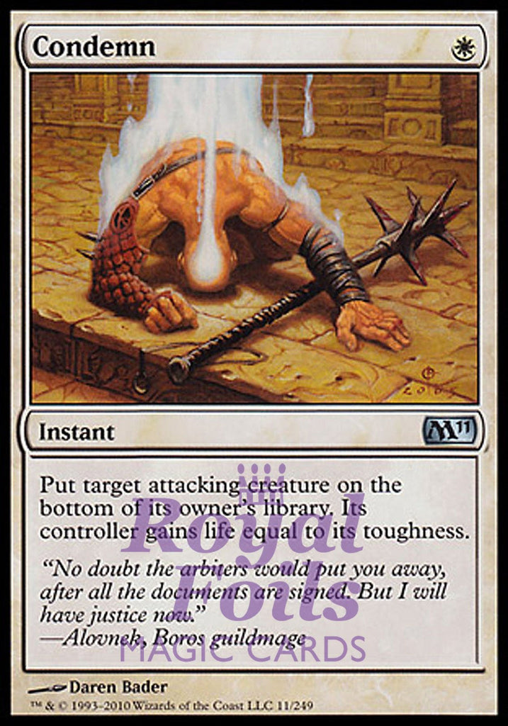 Condemn 1x FOIL MTG M11 Core Set Uncommon MINT white Condemn 1x FOIL MTG M11 Core Set Uncommon MINT white