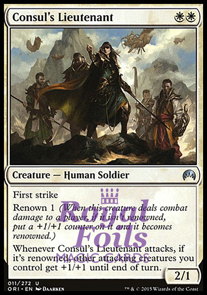 Consul's Lieutenant 2x FOIL ORI MTG Magic Origins Uncommon MINT white Consul's Lieutenant 2x FOIL ORI MTG Magic Origins Uncommon MINT white