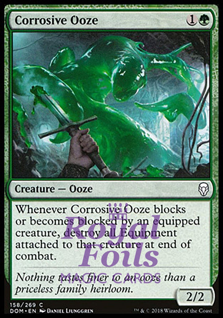 Corrosive Ooze 2x FOIL DOM MTG Dominaria Common MINT green Corrosive Ooze 2x FOIL DOM MTG Dominaria Common MINT green