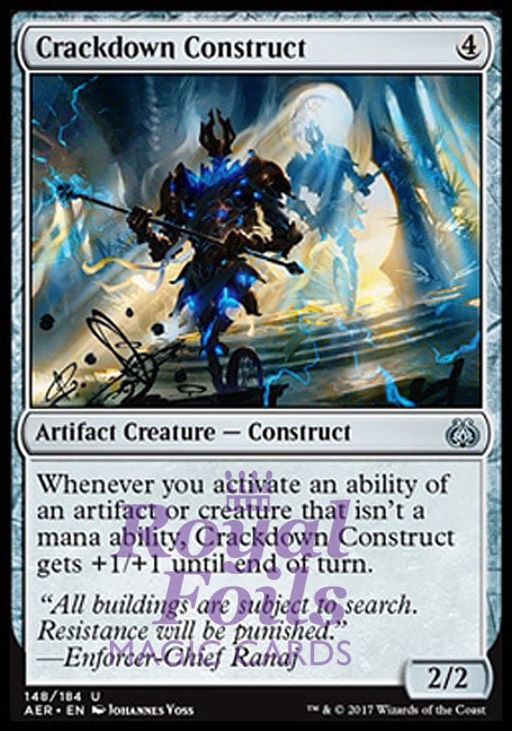 Crackdown Construct 2x FOIL AER MTG Aether Revolt Uncommon MINT artifact Crackdown Construct 2x FOIL AER MTG Aether Revolt Uncommon MINT artifact