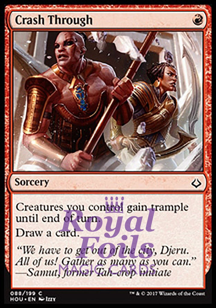 Crash Through 2x FOIL HOU MTG Hour of Devastation Common MINT red Crash Through 2x FOIL HOU MTG Hour of Devastation Common MINT red
