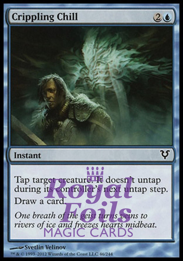 **3x FOIL Crippling Chill** AVR MTG Avacyn Restored Common MINT blue **3x FOIL Crippling Chill** AVR MTG Avacyn Restored Common MINT blue