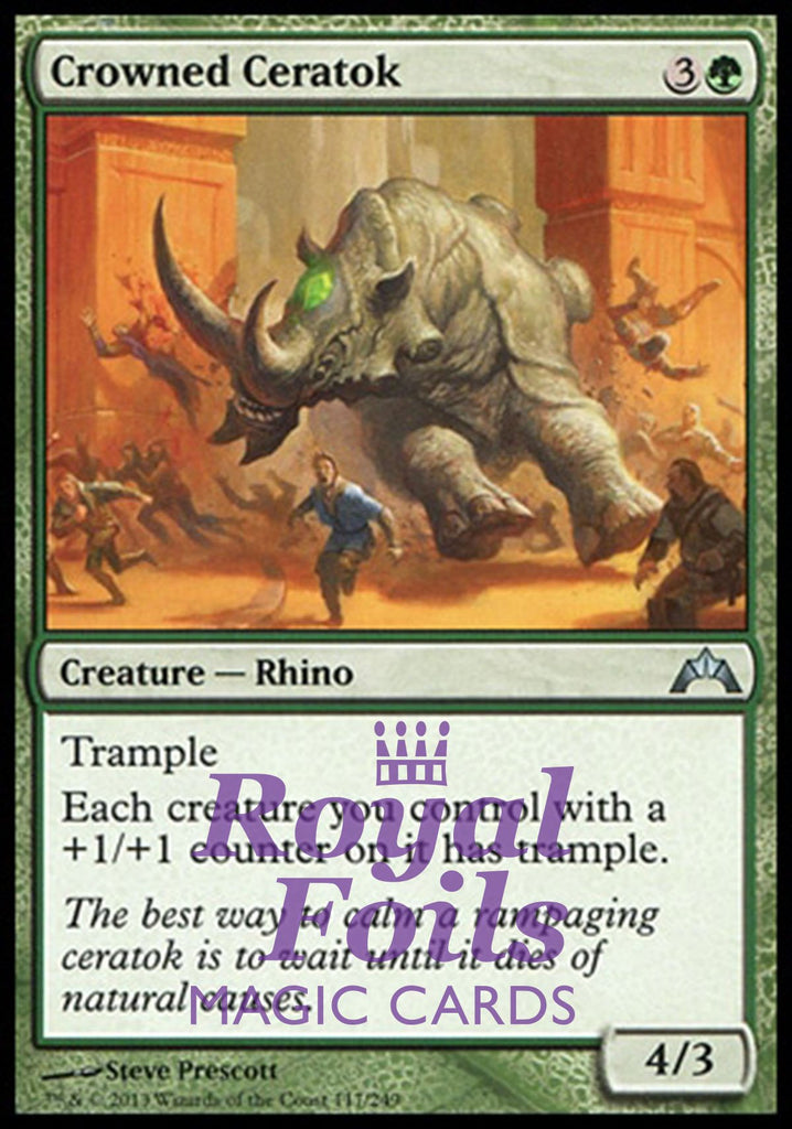 **2x FOIL Crowned Ceratok** GTC MTG Gatecrash Uncommon MINT green **2x FOIL Crowned Ceratok** GTC MTG Gatecrash Uncommon MINT green