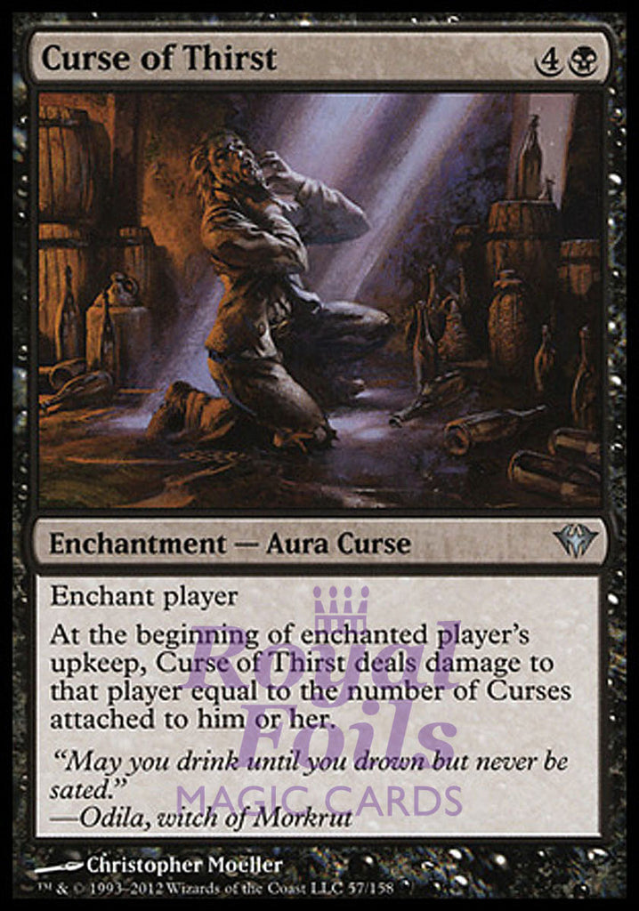 Curse of Thirst 1x FOIL DKA MTG Dark Ascension Uncommon MINT black Curse of Thirst 1x FOIL DKA MTG Dark Ascension Uncommon MINT black