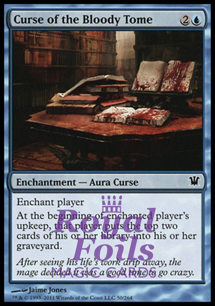Curse of the Bloody Tome 2x FOIL ISD MTG Innistrad Common MINT blue Curse of the Bloody Tome 2x FOIL ISD MTG Innistrad Common MINT blue
