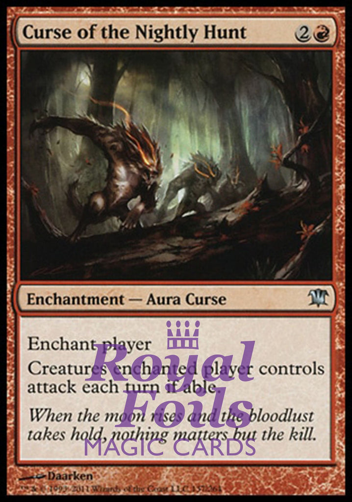 Curse of the Nightly Hunt 2x FOIL ISD MTG Innistrad Uncommon MINT red Curse of the Nightly Hunt 2x FOIL ISD MTG Innistrad Uncommon MINT red