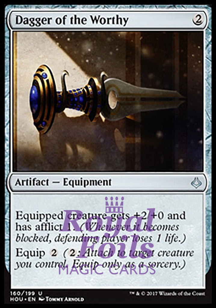 Dagger of the Worthy 2x FOIL HOU MTG Hour of Devastation Uncommon MINT artifact Dagger of the Worthy 2x FOIL HOU MTG Hour of Devastation Uncommon MINT artifact