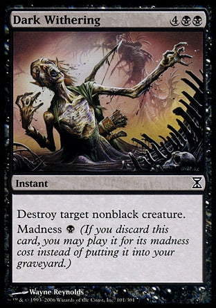 **1x FOIL Dark Withering** TSP MTG Time Spiral Common MINT black **1x FOIL Dark Withering** TSP MTG Time Spiral Common MINT black