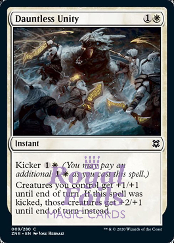**4x FOIL Dauntless Unity** ZNR MTG Zendikar Rising Common MINT white **4x FOIL Dauntless Unity** ZNR MTG Zendikar Rising Common MINT white
