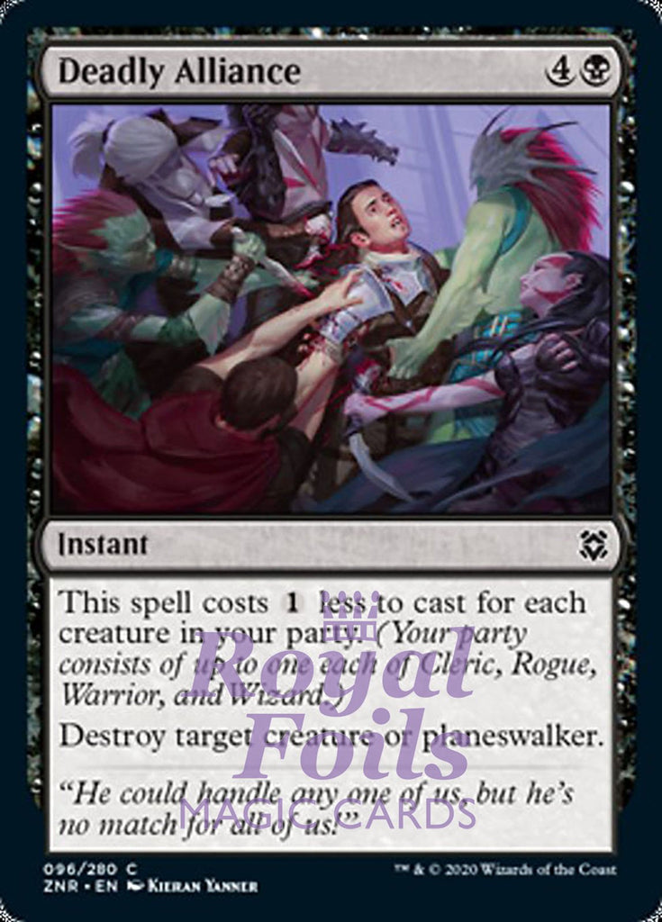 **4x FOIL Deadly Alliance** ZNR MTG Zendikar Rising Common MINT black **4x FOIL Deadly Alliance** ZNR MTG Zendikar Rising Common MINT black