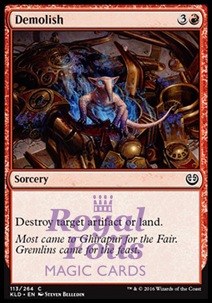 Demolish 4x FOIL KLD MTG Kaladesh Common MINT red Demolish 4x FOIL KLD MTG Kaladesh Common MINT red
