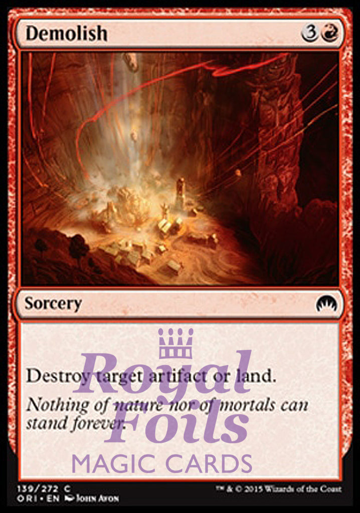 Demolish 4x FOIL ORI MTG Magic Origins Common MINT red Demolish 4x FOIL ORI MTG Magic Origins Common MINT red