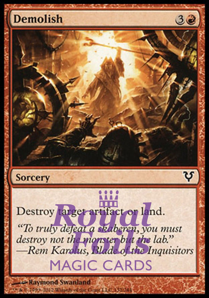 **3x FOIL Demolish** AVR MTG Avacyn Restored Common MINT red **3x FOIL Demolish** AVR MTG Avacyn Restored Common MINT red