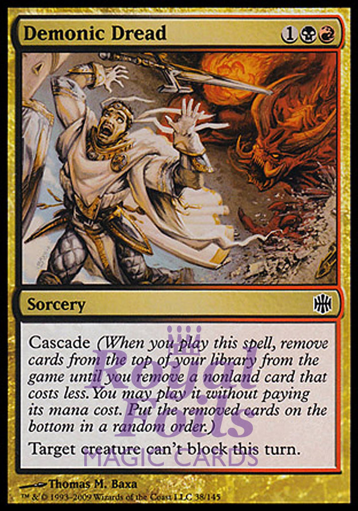 **1x FOIL Demonic Dread** ARB MTG Alara Reborn Common MINT black red **1x FOIL Demonic Dread** ARB MTG Alara Reborn Common MINT black red