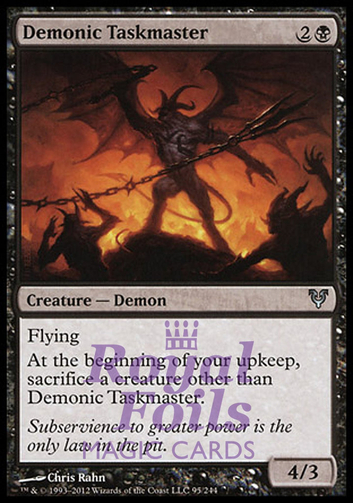 **2x FOIL Demonic Taskmaster** AVR MTG Avacyn Restored Uncommon MINT black **2x FOIL Demonic Taskmaster** AVR MTG Avacyn Restored Uncommon MINT black