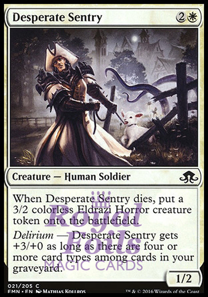 Desperate Sentry 4x FOIL EMN MTG Eldritch Moon Common MINT white Desperate Sentry 4x FOIL EMN MTG Eldritch Moon Common MINT white
