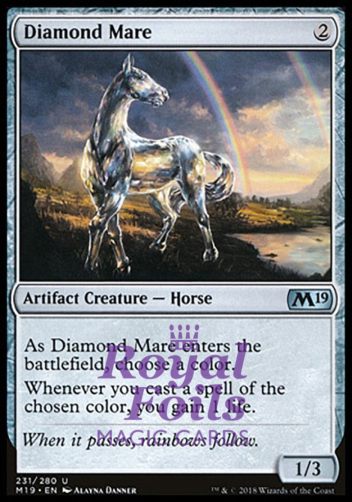 **1x FOIL Diamond Mare** M19 MTG Core Set 2019 Uncommon MINT artifact **1x FOIL Diamond Mare** M19 MTG Core Set 2019 Uncommon MINT artifact
