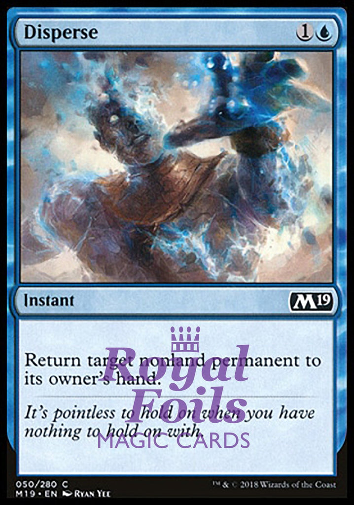 **4x FOIL Disperse** M19 MTG Core Set 2019 Common MINT blue **4x FOIL Disperse** M19 MTG Core Set 2019 Common MINT blue