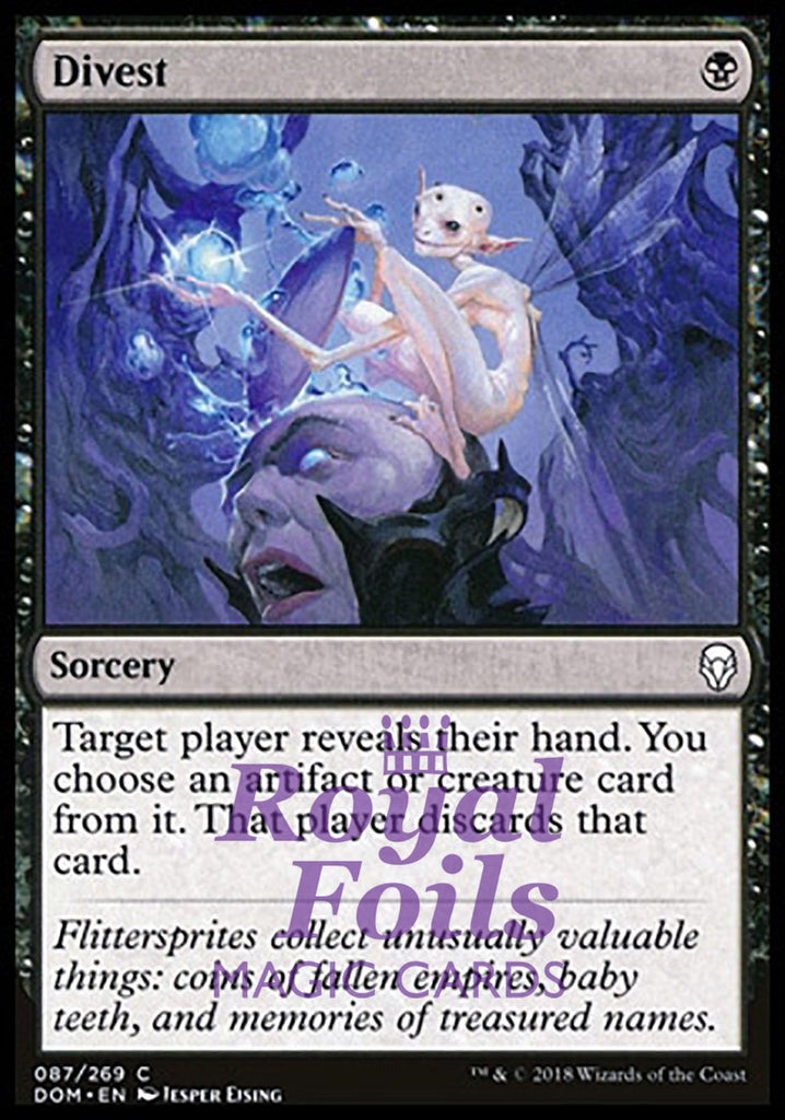 **4x FOIL Divest** DOM MTG Dominaria Common MINT black **4x FOIL Divest** DOM MTG Dominaria Common MINT black