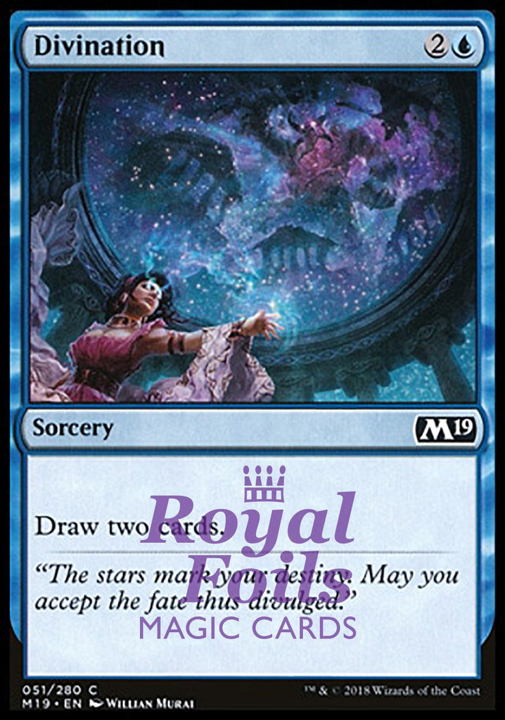 Divination 4x FOIL M19 MTG Core Set 2019 Common MINT blue Divination 4x FOIL M19 MTG Core Set 2019 Common MINT blue
