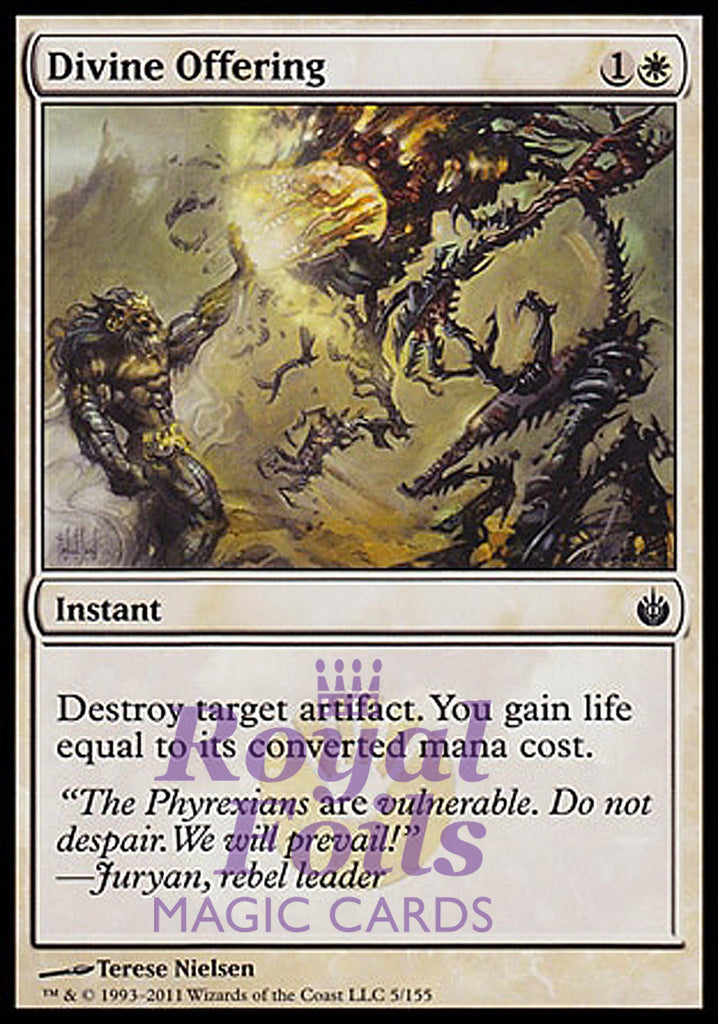 Divine Offering 2x FOIL MBS MTG Mirrodin Besieged Common MINT white Divine Offering 2x FOIL MBS MTG Mirrodin Besieged Common MINT white