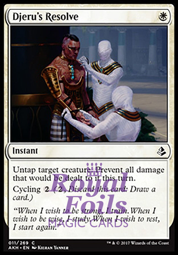 Djeru's Resolve 4x FOIL AKH MTG Amonkhet Common MINT white Djeru's Resolve 4x FOIL AKH MTG Amonkhet Common MINT white