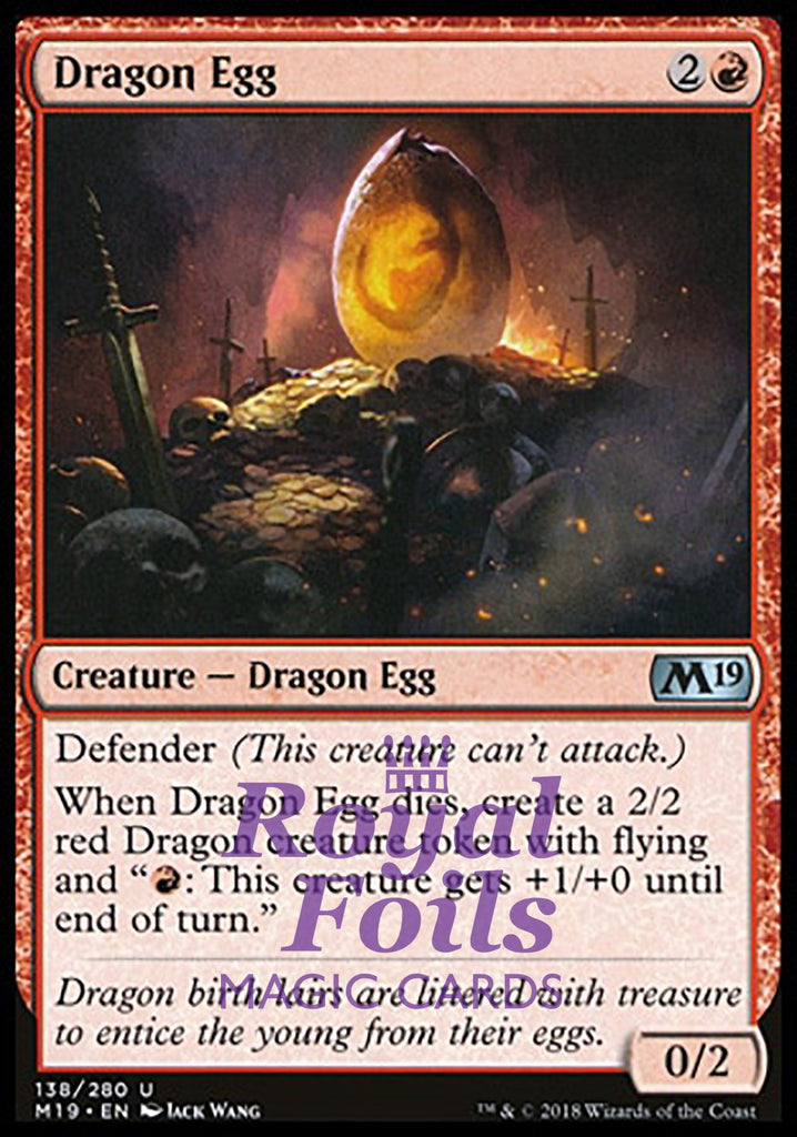 Dragon Egg 4x FOIL M19 MTG Core Set 2019 Uncommon MINT red Dragon Egg 4x FOIL M19 MTG Core Set 2019 Uncommon MINT red