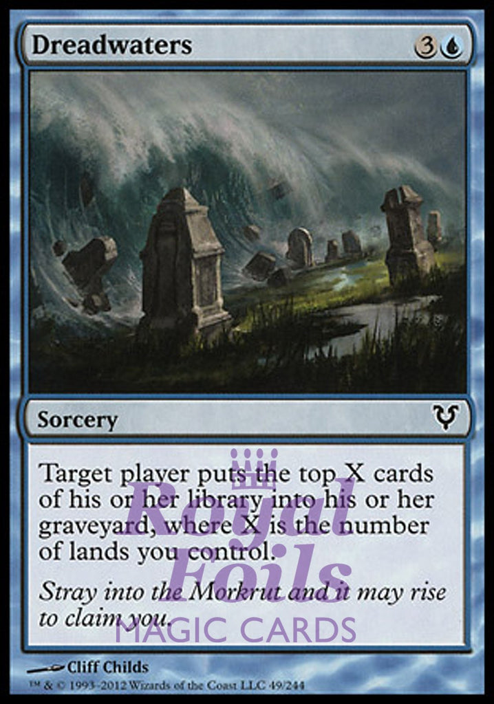 **3x FOIL Dreadwaters** AVR MTG Avacyn Restored Common MINT blue **3x FOIL Dreadwaters** AVR MTG Avacyn Restored Common MINT blue