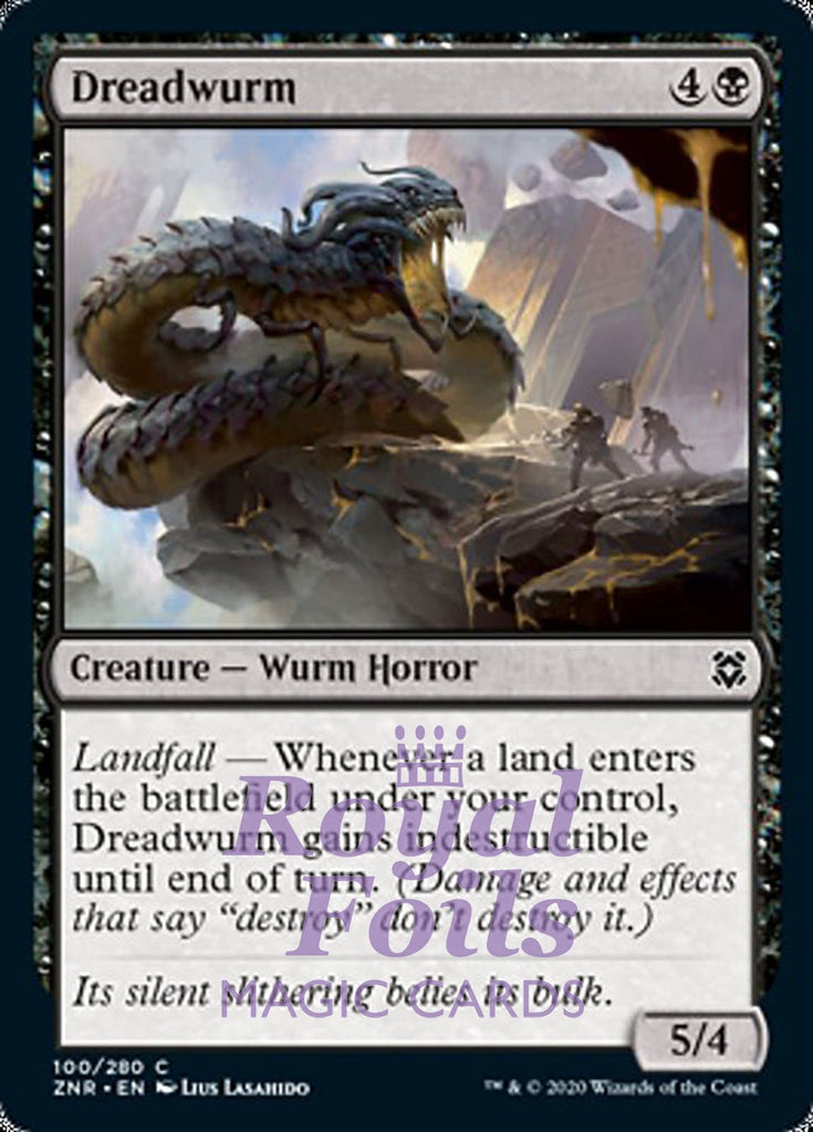 **4x FOIL Dreadwurm** ZNR MTG Zendikar Rising Common MINT black **4x FOIL Dreadwurm** ZNR MTG Zendikar Rising Common MINT black