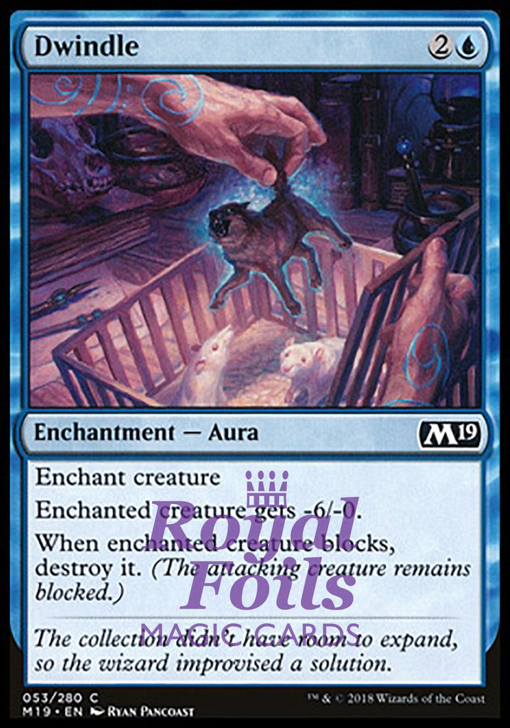 Dwindle 4x FOIL M19 MTG Core Set 2019 Common Mint blue Dwindle 4x FOIL M19 MTG Core Set 2019 Common Mint blue