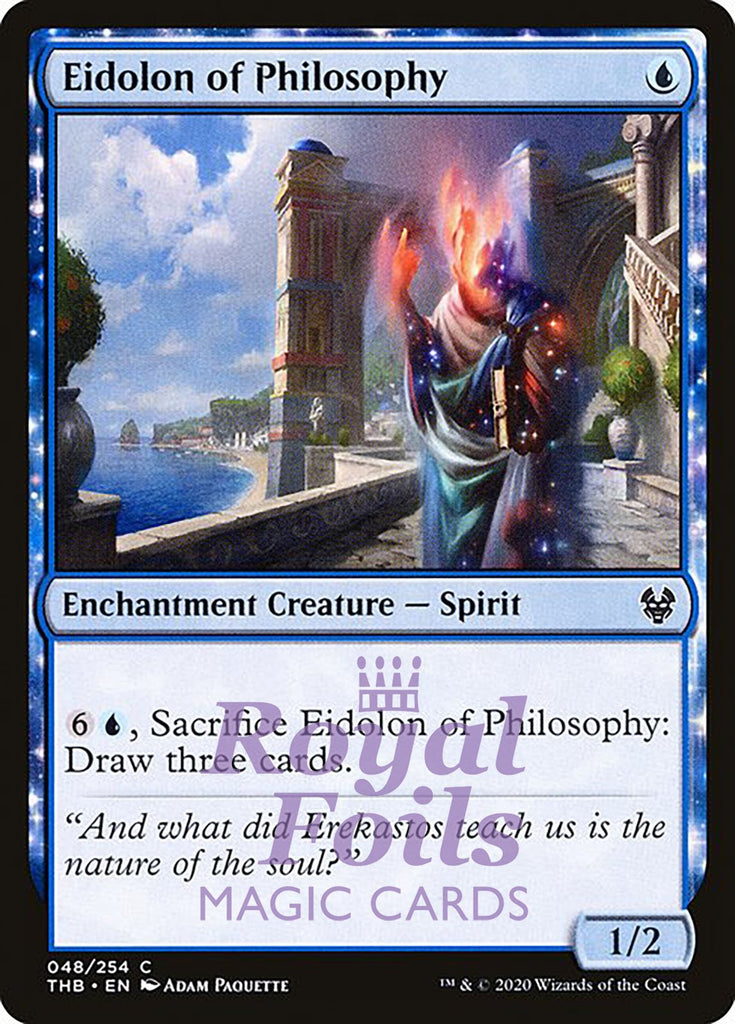 Eidolon of Philosophy 4x FOIL THB MTG Theros Beyond Death Common MINT blue Eidolon of Philosophy 4x FOIL THB MTG Theros Beyond Death Common MINT blue