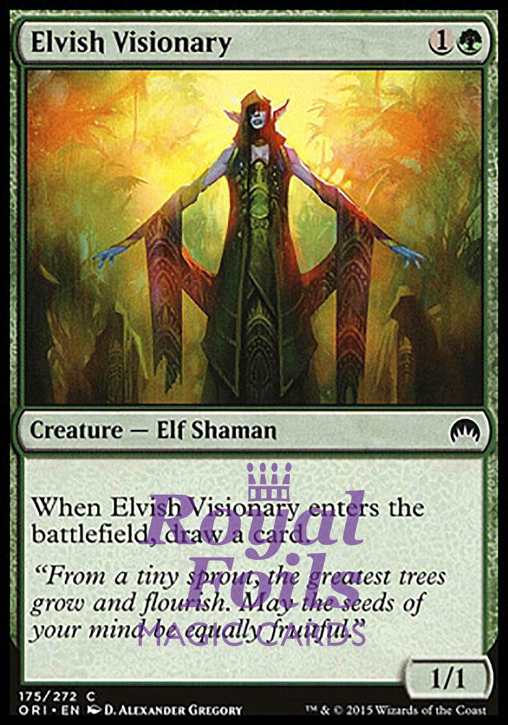 Elvish Visionary 2x FOIL ORI MTG Magic Origins Common MINT green Elvish Visionary 2x FOIL ORI MTG Magic Origins Common MINT green