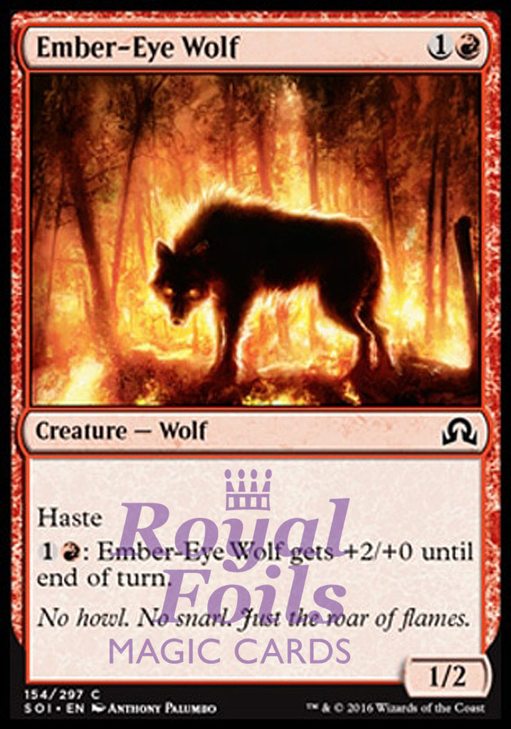 Ember-Eye Wolf 4x FOIL SOI MTG Shadows Over Innistrad Common MINT red Ember-Eye Wolf 4x FOIL SOI MTG Shadows Over Innistrad Common MINT red