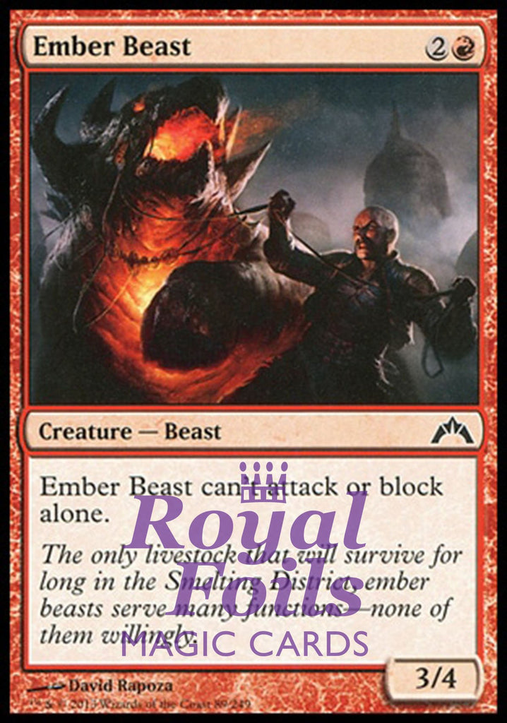 **4x FOIL Ember Beast** GTC MTG Gatecrash Common MINT red **4x FOIL Ember Beast** GTC MTG Gatecrash Common MINT red