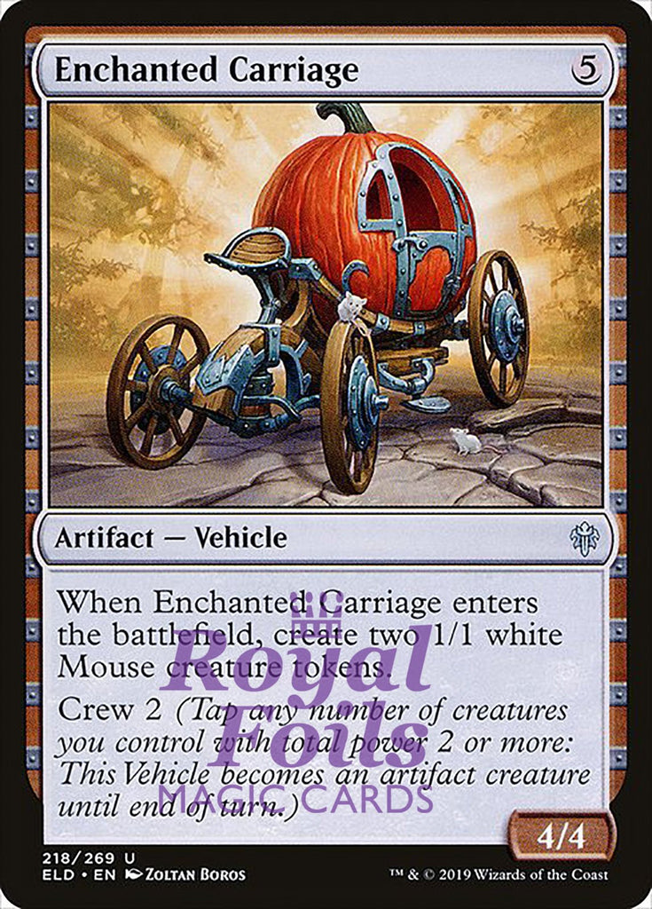 Enchanted Carriage 4x FOIL ELD MTG Throne of Eldraine Uncommon MINT artifact Enchanted Carriage 4x FOIL ELD MTG Throne of Eldraine Uncommon MINT artifact