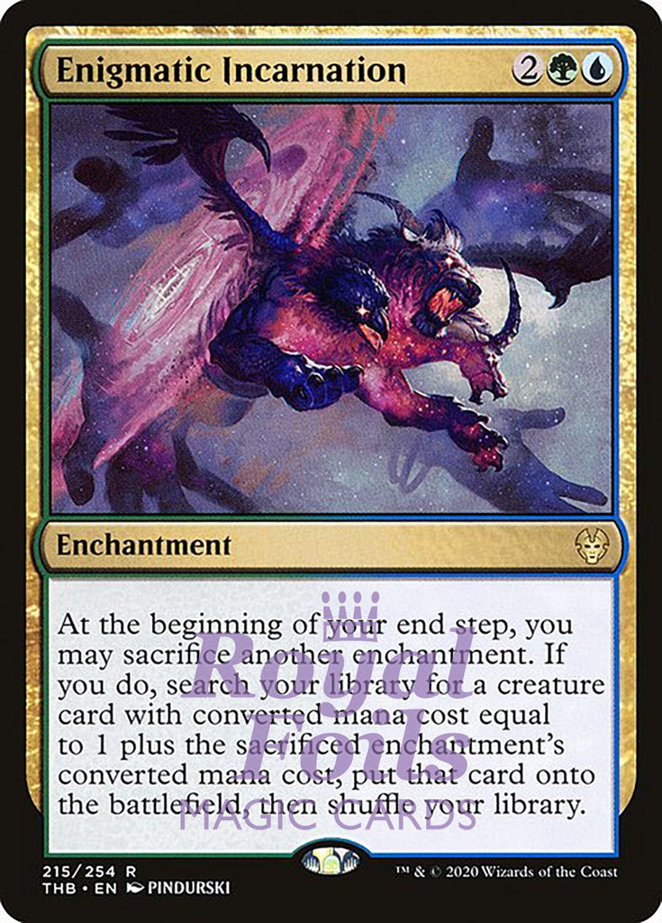Enigmatic Incarnation 2x FOIL THB MTG Theros Beyond Death Rare MINT green blue Enigmatic Incarnation 2x FOIL THB MTG Theros Beyond Death Rare MINT green blue