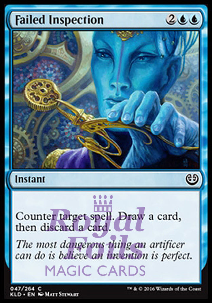 Failed Inspection 4x FOIL KLD MTG Kaladesh Common MINT blue Failed Inspection 4x FOIL KLD MTG Kaladesh Common MINT blue