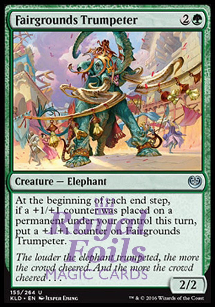 Fairgrounds Trumpeter 2x FOIL KLD MTG Kaladesh Uncommon MINT green Fairgrounds Trumpeter 2x FOIL KLD MTG Kaladesh Uncommon MINT green