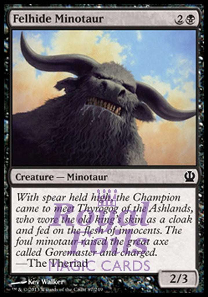 Felhide Minotaur 4x FOIL THS MTG Theros Common MINT black Felhide Minotaur 4x FOIL THS MTG Theros Common MINT black