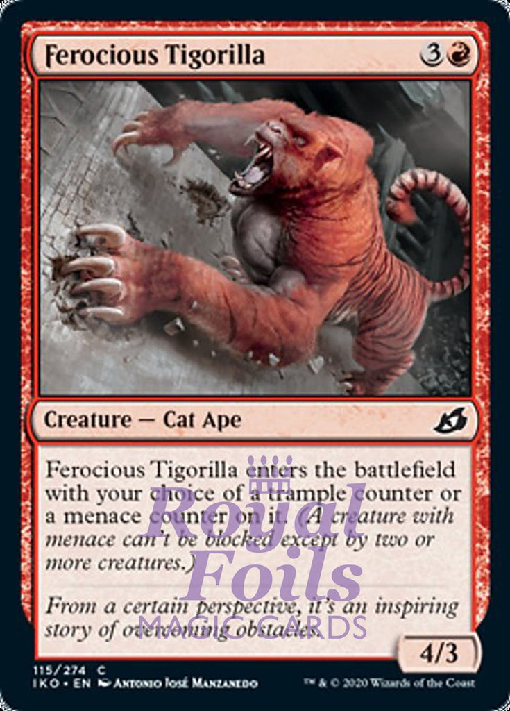 Ferocious Tigorilla 4x FOIL IKO MTG Ikoria Common MINT red Ferocious Tigorilla 4x FOIL IKO MTG Ikoria Common MINT red