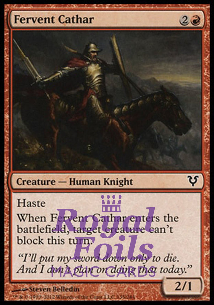 **3x FOIL Fervent Cathar** AVR MTG Avacyn Restored Common MINT red **3x FOIL Fervent Cathar** AVR MTG Avacyn Restored Common MINT red