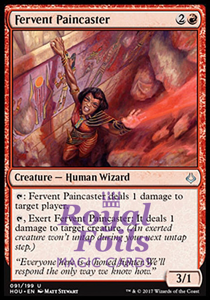 Fervent Paincaster 2x FOIL HOU MTG Hour of Devastation Uncommon MINT red Fervent Paincaster 2x FOIL HOU MTG Hour of Devastation Uncommon MINT red